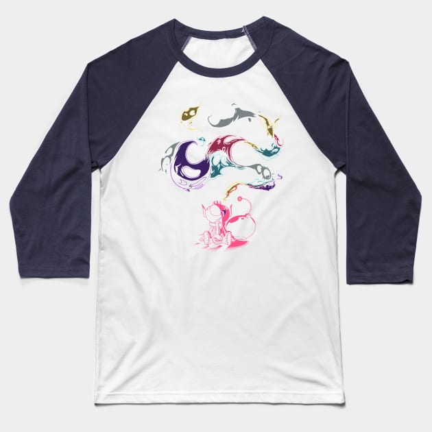 Tripmin & Bongimar Baseball T-Shirt by Geometronics